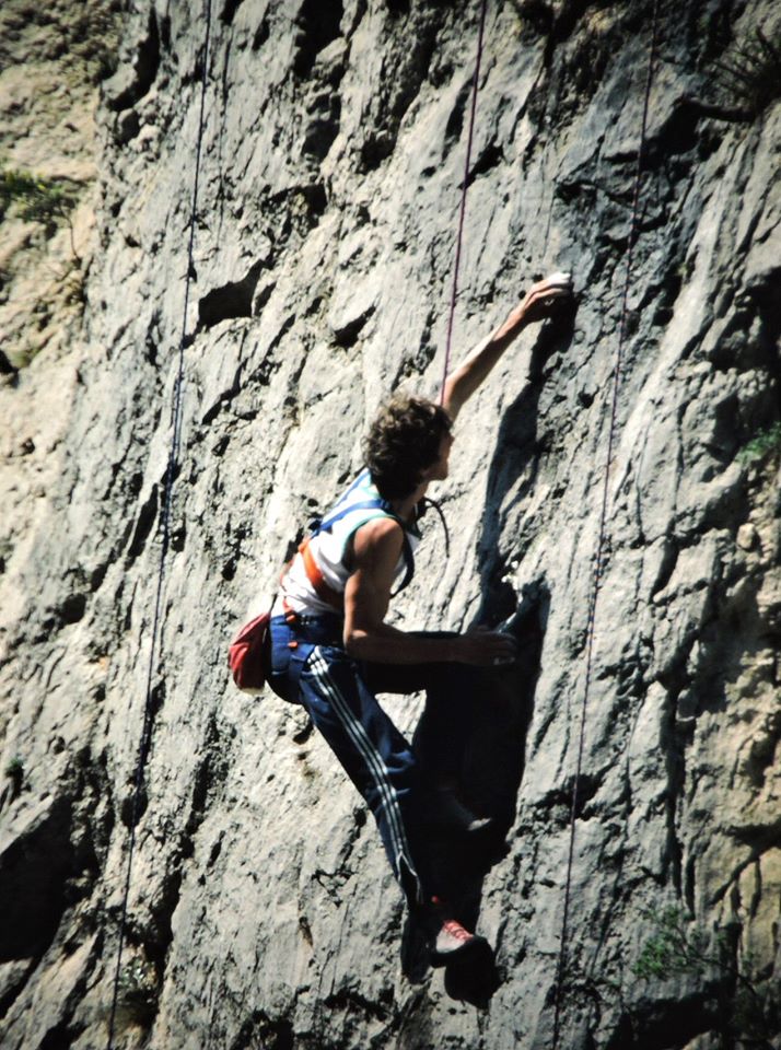 Metod Škarja na tekmi v Paklenici. Arhiv Metod Škarja.